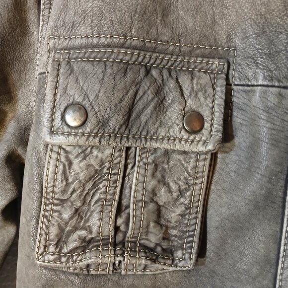 Guess Jeans Leather Jacket - Picture 9 of 10